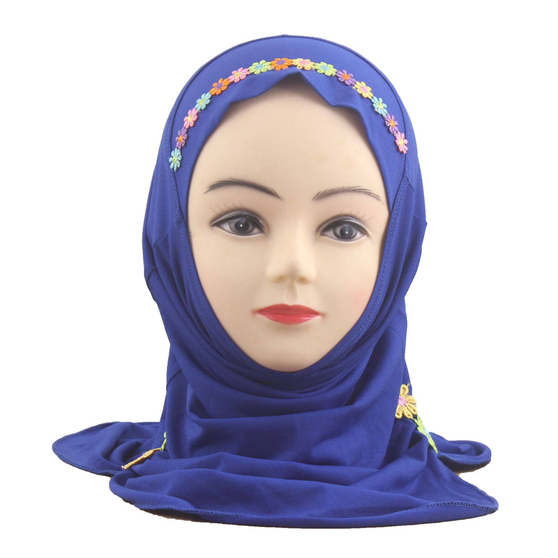2-6Y Kids Girls Hijab Amira Turban Muslim Bonnet Shawls Headscarf Islamic Wrap - Picture 285 of 302