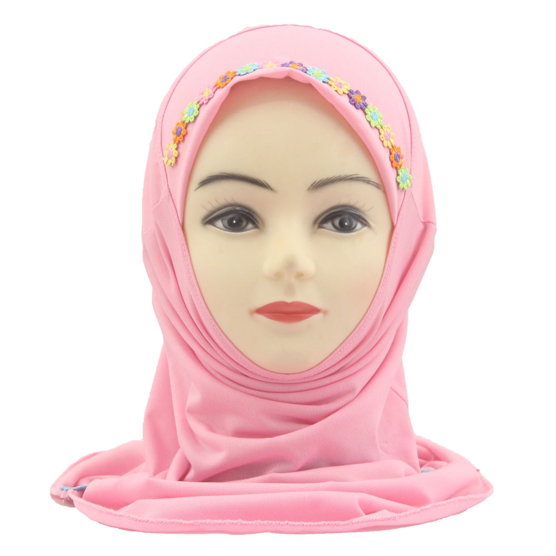 2-6Y Kids Girls Hijab Amira Turban Muslim Bonnet Shawls Headscarf Islamic Wrap - Picture 292 of 302