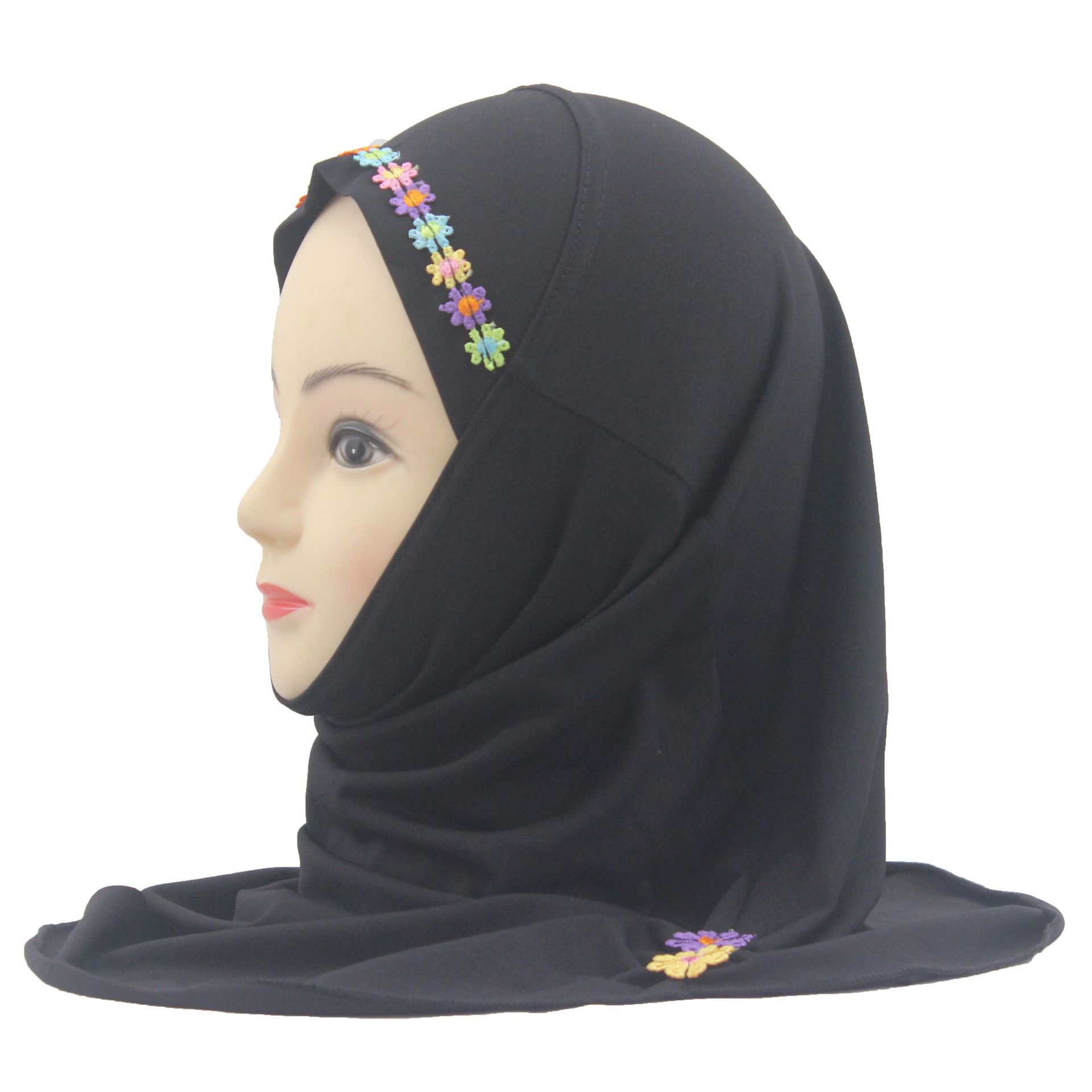2-6Y Kids Girls Hijab Amira Turban Muslim Bonnet Shawls Headscarf Islamic Wrap - Picture 302 of 302