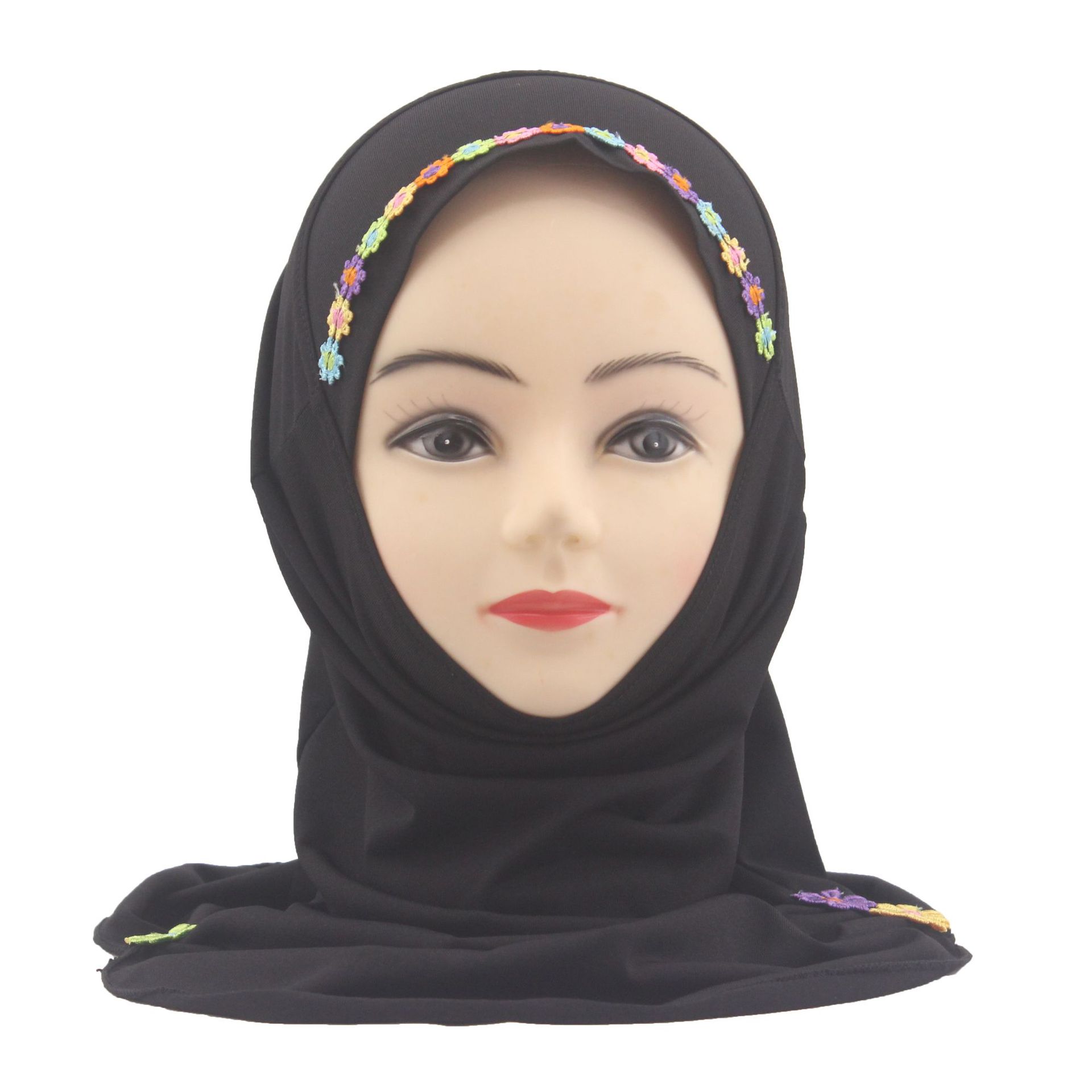 2-6Y Kids Girls Hijab Amira Turban Muslim Bonnet Shawls Headscarf Islamic Wrap - Picture 301 of 302