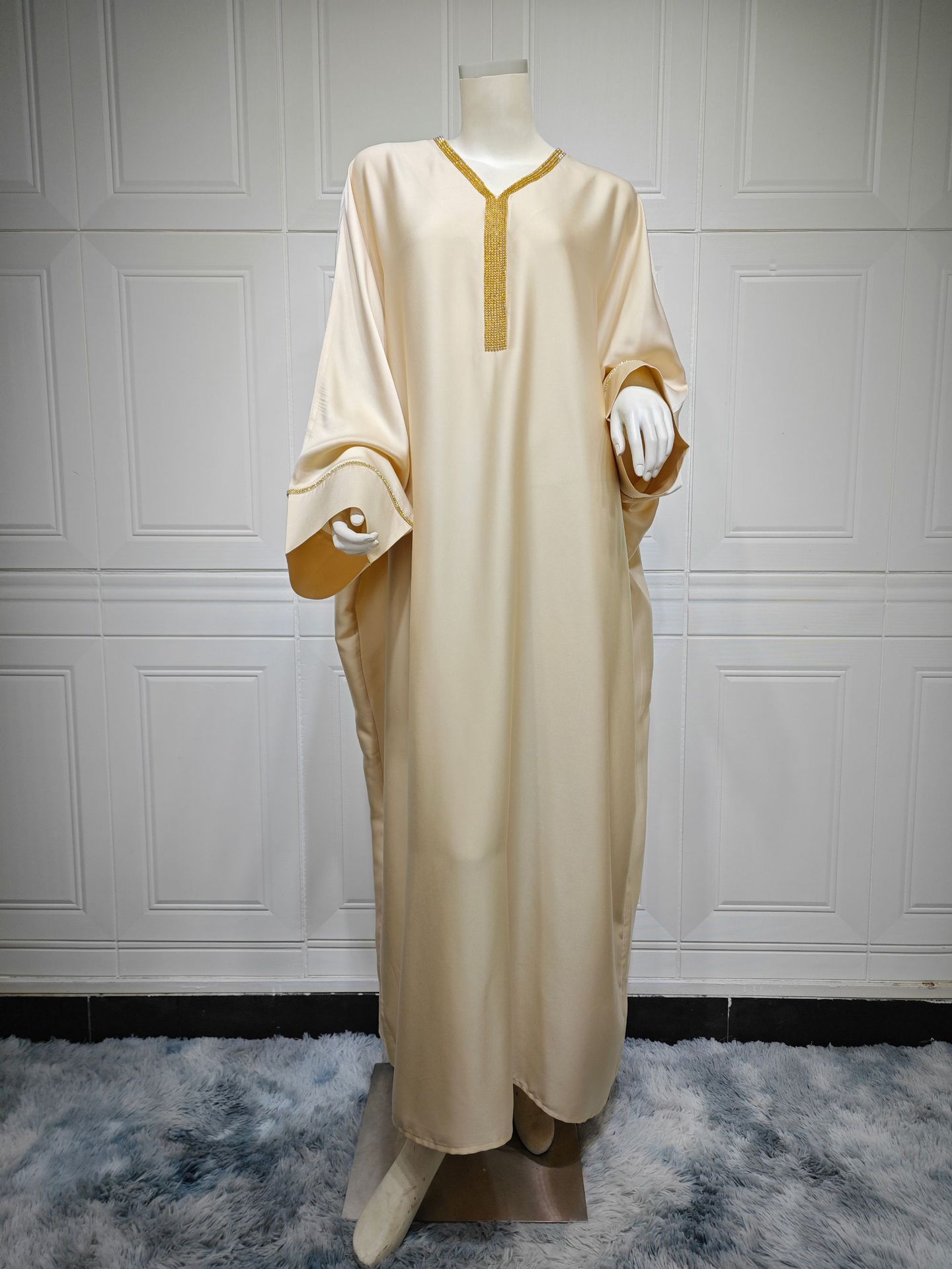 Dubai Abaya Mujeres Musulmanas Maxi Vestido Largo Vestido Caftán Islámico Vestido de Fiesta - Imagen 50 de 53