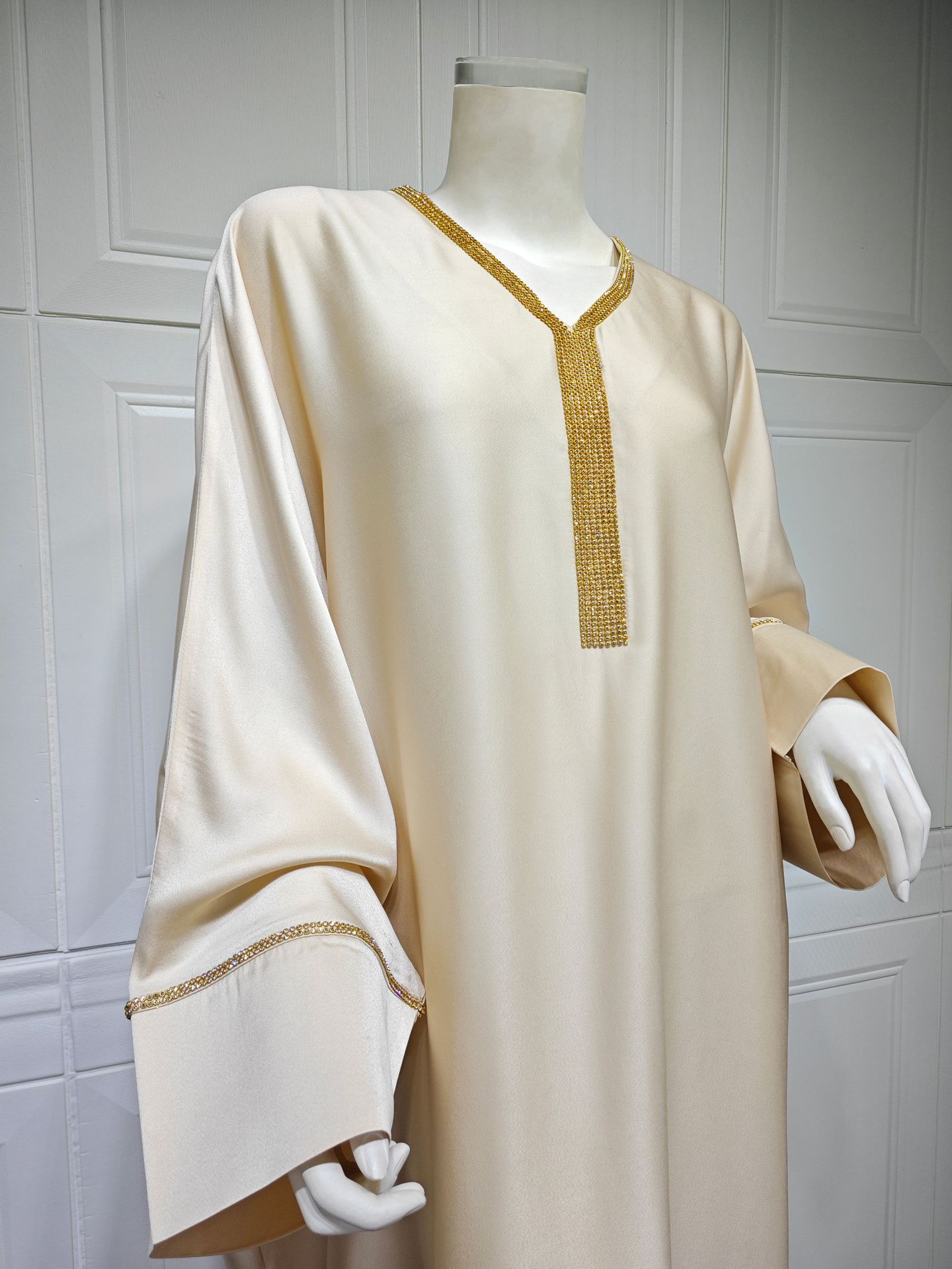 Dubai Abaya Mujeres Musulmanas Maxi Vestido Largo Vestido Caftán Islámico Vestido de Fiesta - Imagen 52 de 53