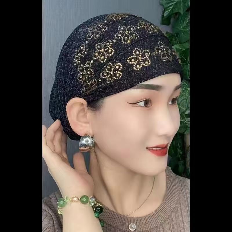 Mujeres Diadema Sombrero Cubierta para la Cabeza Gorras Turbante Islámico Pérdida de Cabello Gorro Dama Prendas para la Cabeza - Imagen 18 de 37
