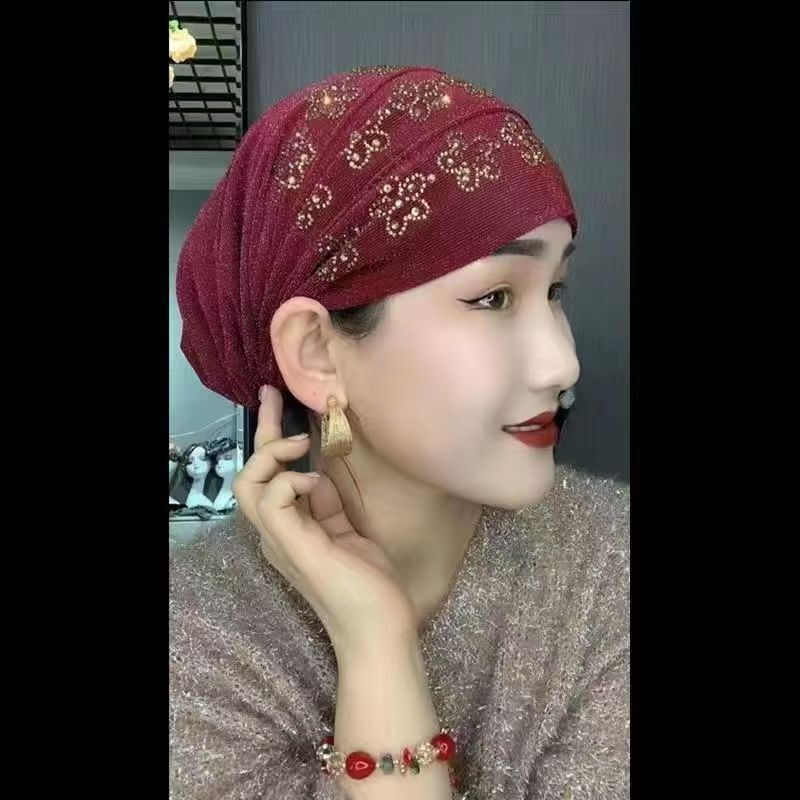 Mujeres Diadema Sombrero Cubierta para la Cabeza Gorras Turbante Islámico Pérdida de Cabello Gorro Dama Prendas para la Cabeza - Imagen 19 de 37
