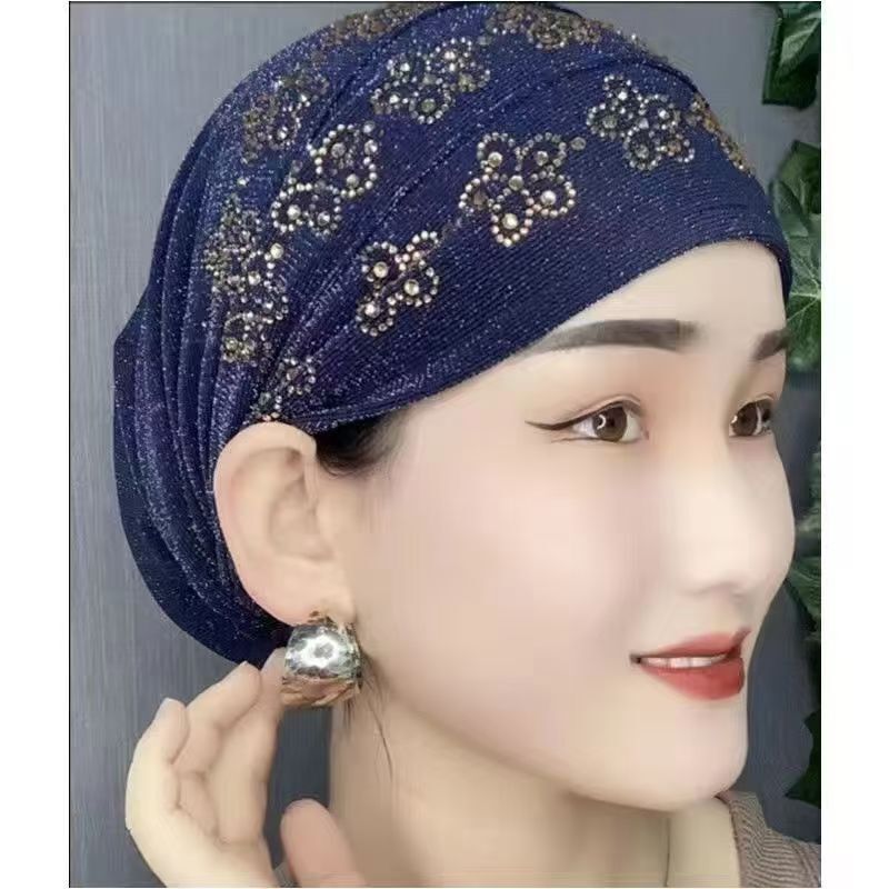 Mujeres Diadema Sombrero Cubierta para la Cabeza Gorras Turbante Islámico Pérdida de Cabello Gorro Dama Prendas para la Cabeza - Imagen 20 de 37