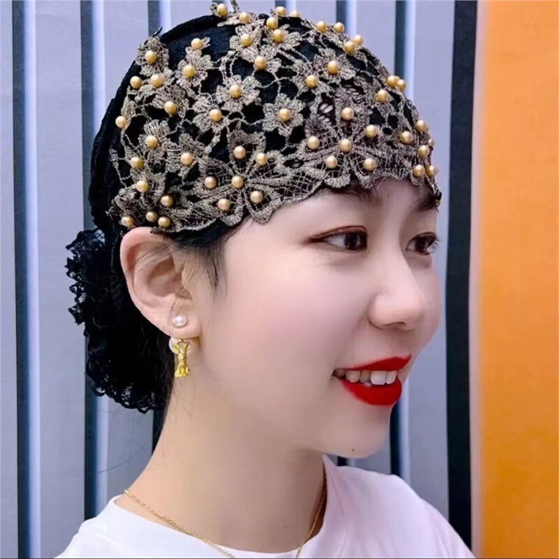 Sombreros de hiyab con flores para mujeres musulmanas cubierta envolvente gorras cáncer quimioterapia gorro islámico - Imagen 27 de 35