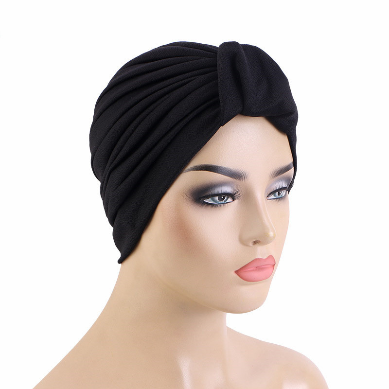 Hijab Women Hair Loss Caps Muslim Pleated Turban Wrap Headscarf Beanie Hat Cover - Picture 9 of 45