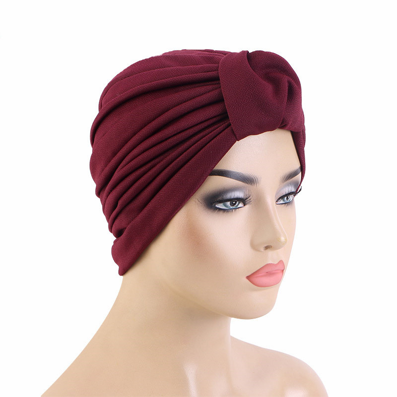 Hijab Women Hair Loss Caps Muslim Pleated Turban Wrap Headscarf Beanie Hat Cover - Picture 8 of 45