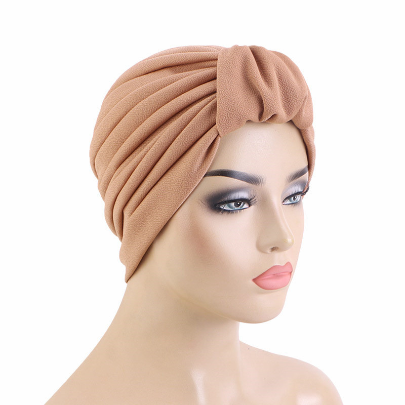 Hijab Women Hair Loss Caps Muslim Pleated Turban Wrap Headscarf Beanie Hat Cover - Picture 7 of 45