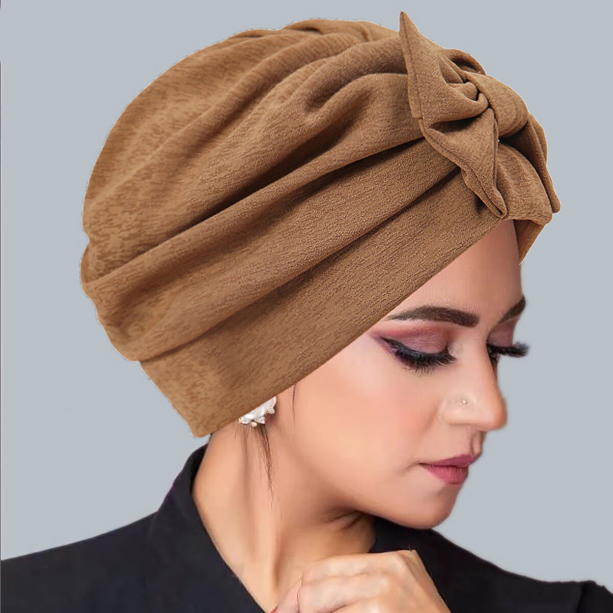 Hijab Women Hair Loss Caps Muslim Pleated Turban Wrap Headscarf Beanie Hat Cover - Picture 10 of 45