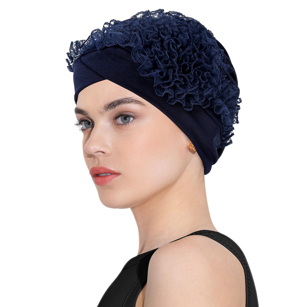 Hijab Women Hair Loss Caps Muslim Pleated Turban Wrap Headscarf Beanie Hat Cover - Picture 43 of 45