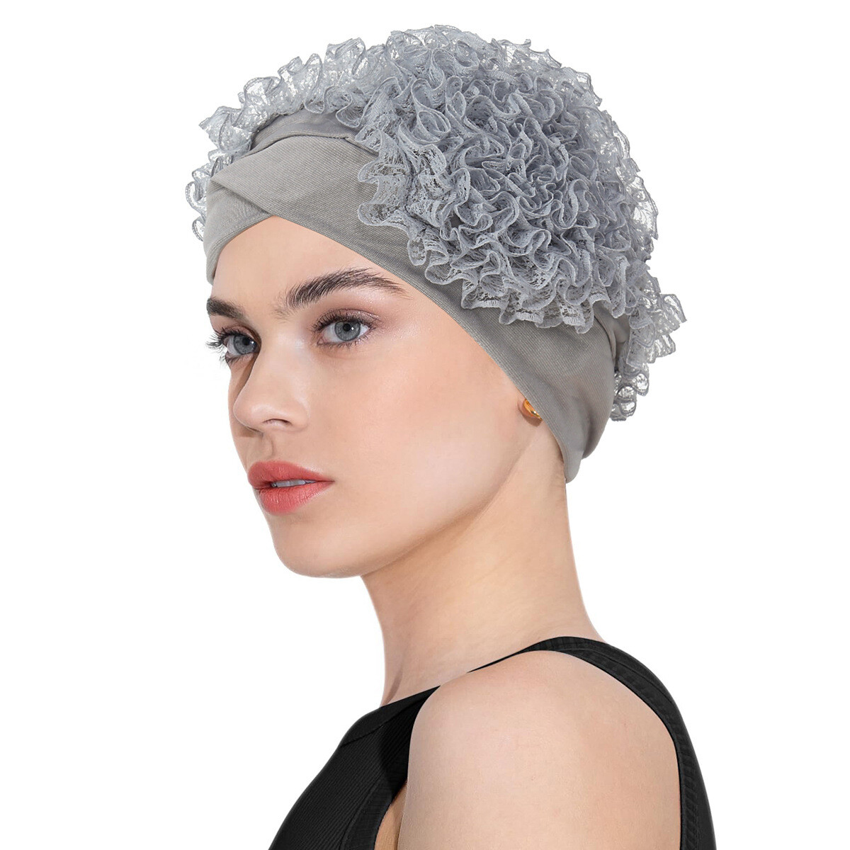 Hijab Women Hair Loss Caps Muslim Pleated Turban Wrap Headscarf Beanie Hat Cover - Picture 44 of 45