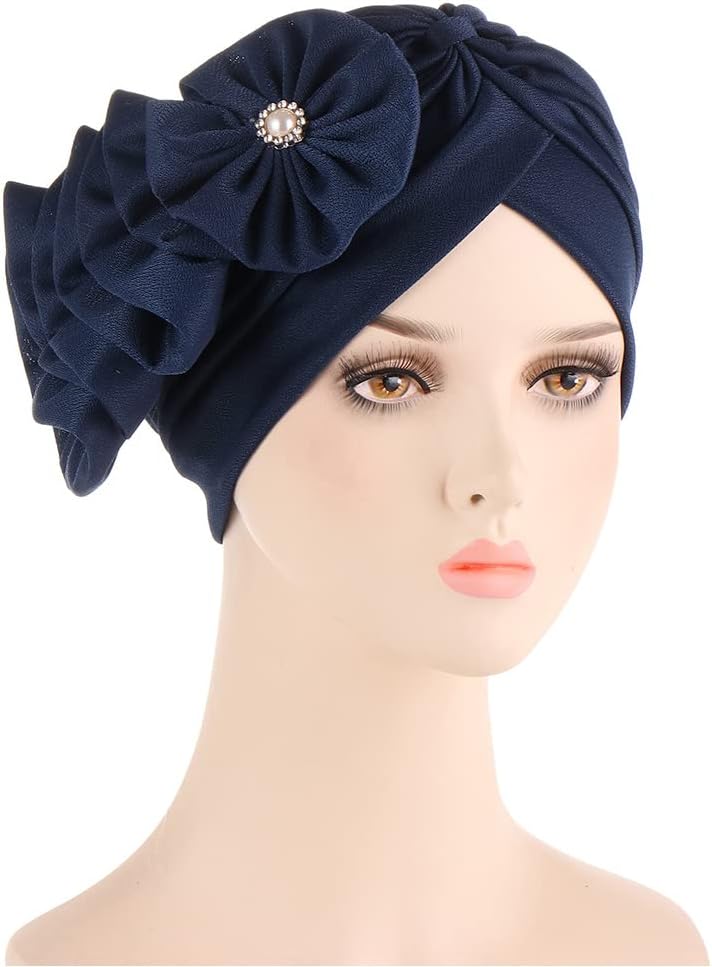 3Pcs Muslim Women Floral Headscarf Bonnet Headwrap Turban Beanie Chemo Cap Hat - Bild 39 von 40