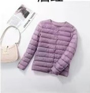 Winter Lightweight Down Jacket Women's Round Neck Short Plus Size Lightweight - Picture 18 of 19