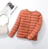 Winter Lightweight Down Jacket Women's Round Neck Short Plus Size Lightweight - Picture 19 of 19