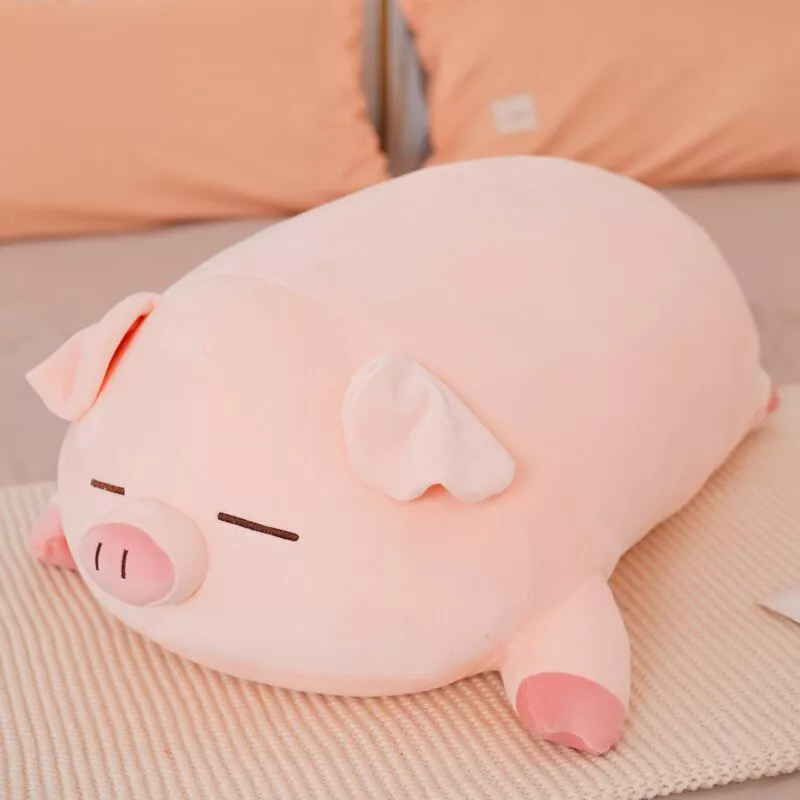 Stuffed Doll Lying Plush Piggy Toy Soft Plushie Pillow Cushion Kids Baby Gift - Picture 18 of 23