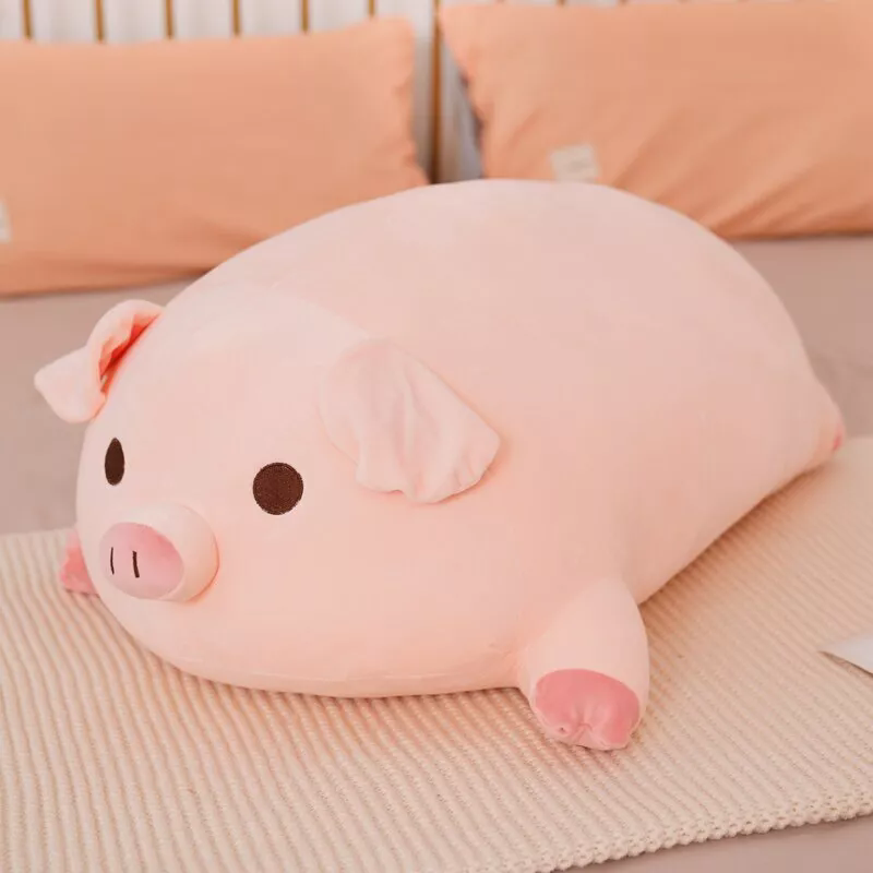 Stuffed Doll Lying Plush Piggy Toy Soft Plushie Pillow Cushion Kids Baby Gift - Picture 19 of 23