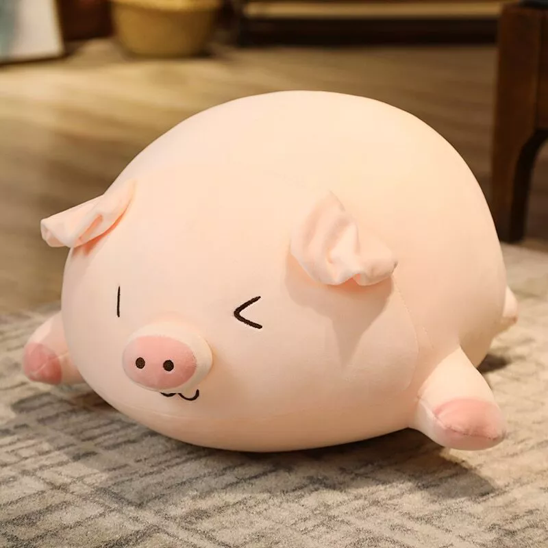 Stuffed Doll Lying Plush Piggy Toy Soft Plushie Pillow Cushion Kids Baby Gift - Picture 22 of 23