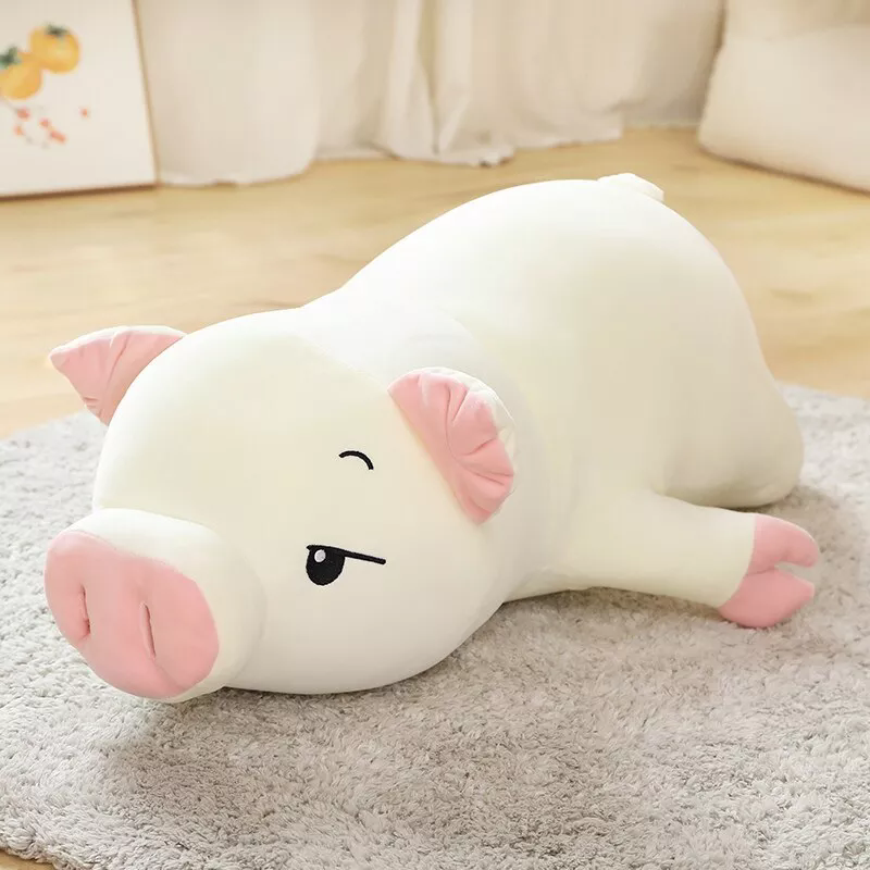 Stuffed Doll Lying Plush Piggy Toy Soft Plushie Pillow Cushion Kids Baby Gift - Picture 16 of 23