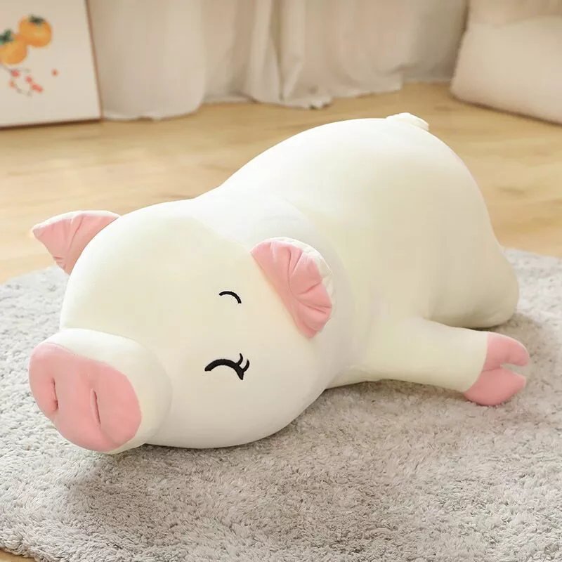 Stuffed Doll Lying Plush Piggy Toy Soft Plushie Pillow Cushion Kids Baby Gift - Picture 17 of 23