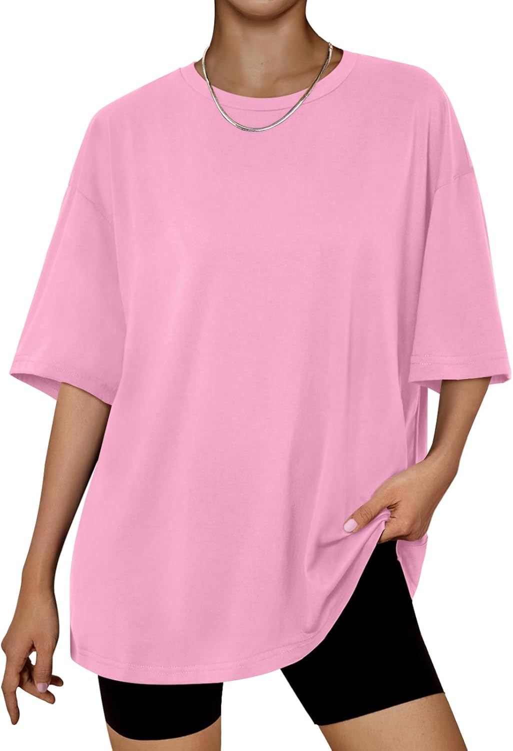 Womens Oversized Summer TShirts Business Casual Dressy Tops Beach Vacation Tee - Picture 18 of 23