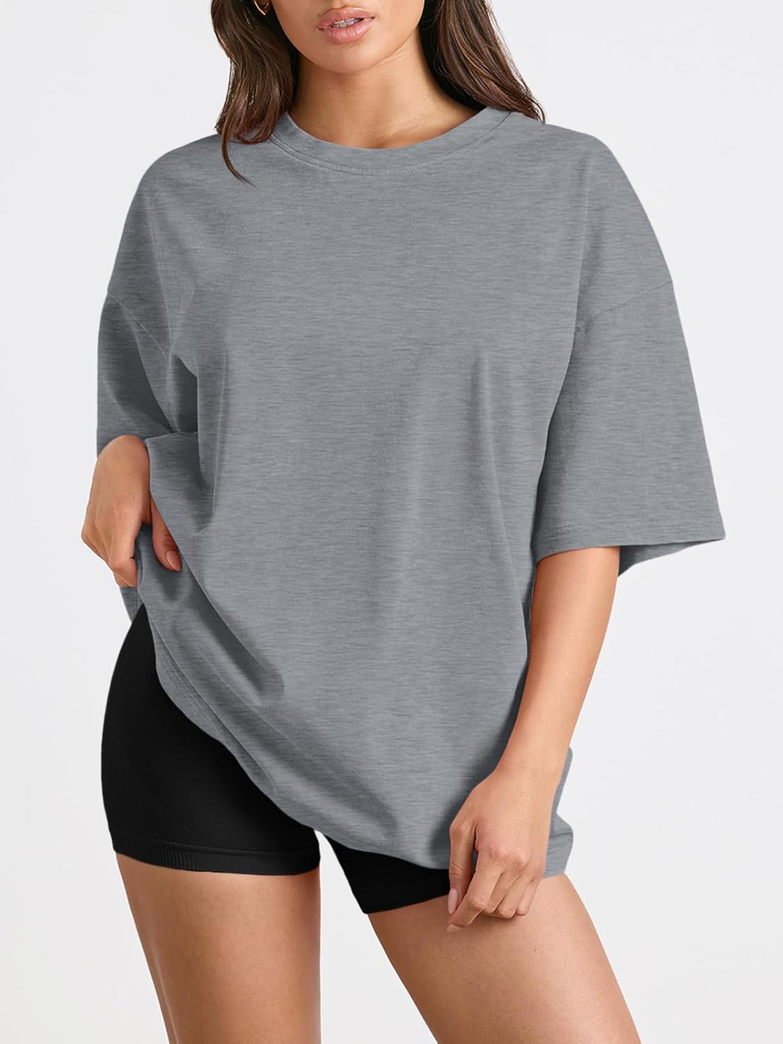 Womens Oversized Summer TShirts Business Casual Dressy Tops Beach Vacation Tee - Picture 20 of 23