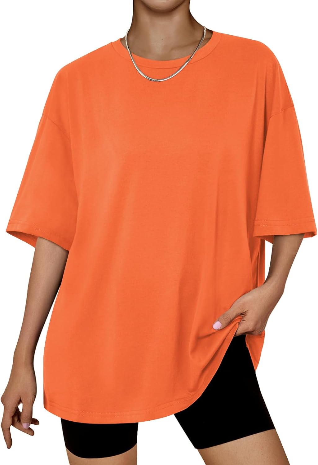 Womens Oversized Summer TShirts Business Casual Dressy Tops Beach Vacation Tee - Picture 22 of 23