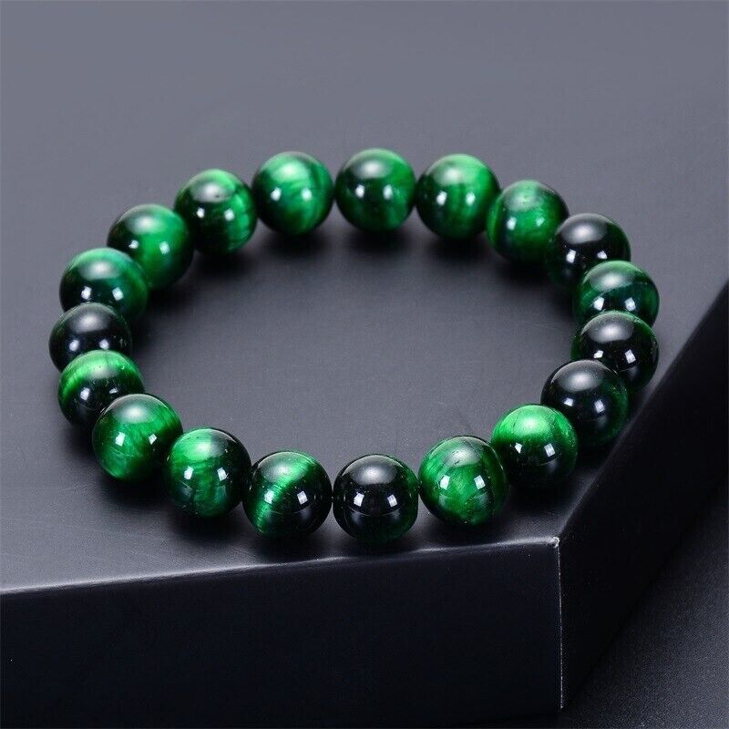 Green Tiger Eye and Gold Bead bracelet for Men — WE ARE ALL SMITH