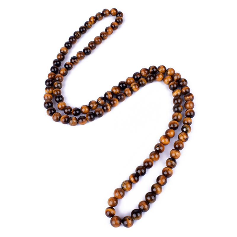 Thebeadchest Matte Tiger Eye Beads (8mm): Organic Gemstone Round Spherical Energy Stone Healing Power Crystal for Jewelry Bracelet Mala Necklace