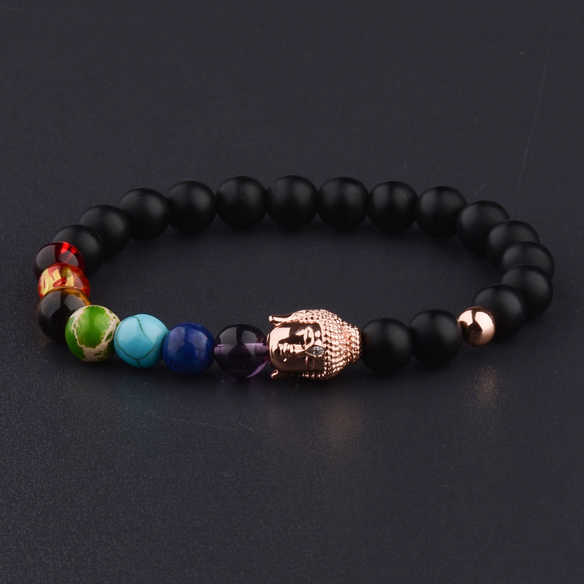 7 Chakra Bracelet Buddha Energy Stone Beaded Men Bracelets Handmade Bangle Gift