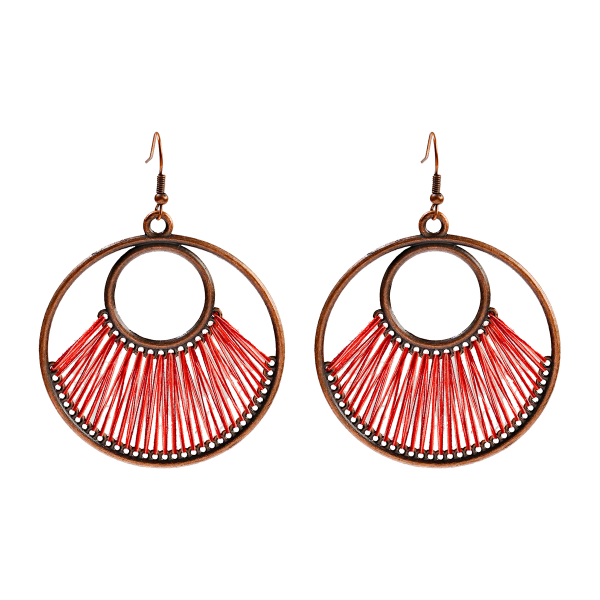 Bohemia Big Round Geometric Drop Earrings Women Colorful Water Drop Earring Gift - Picture 13 of 29