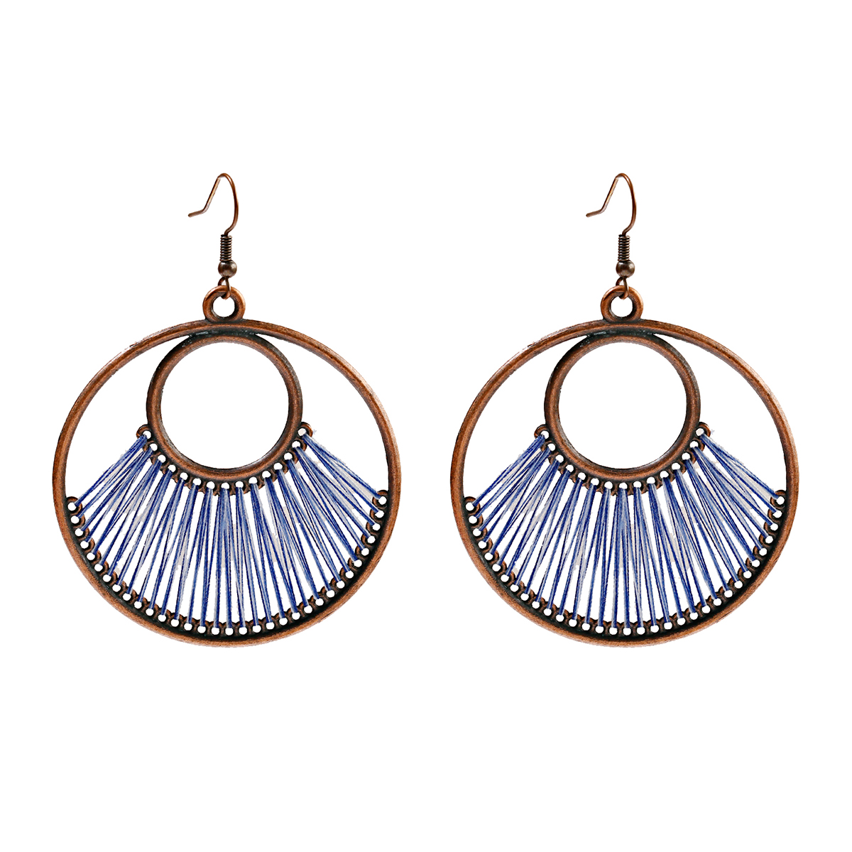 Bohemia Big Round Geometric Drop Earrings Women Colorful Water Drop Earring Gift - Picture 14 of 29