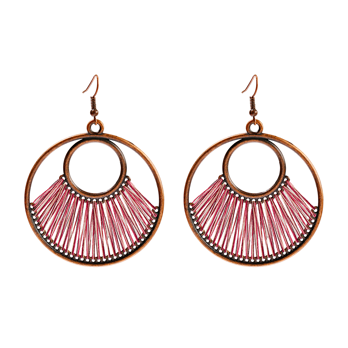 Bohemia Big Round Geometric Drop Earrings Women Colorful Water Drop Earring Gift - Picture 15 of 29