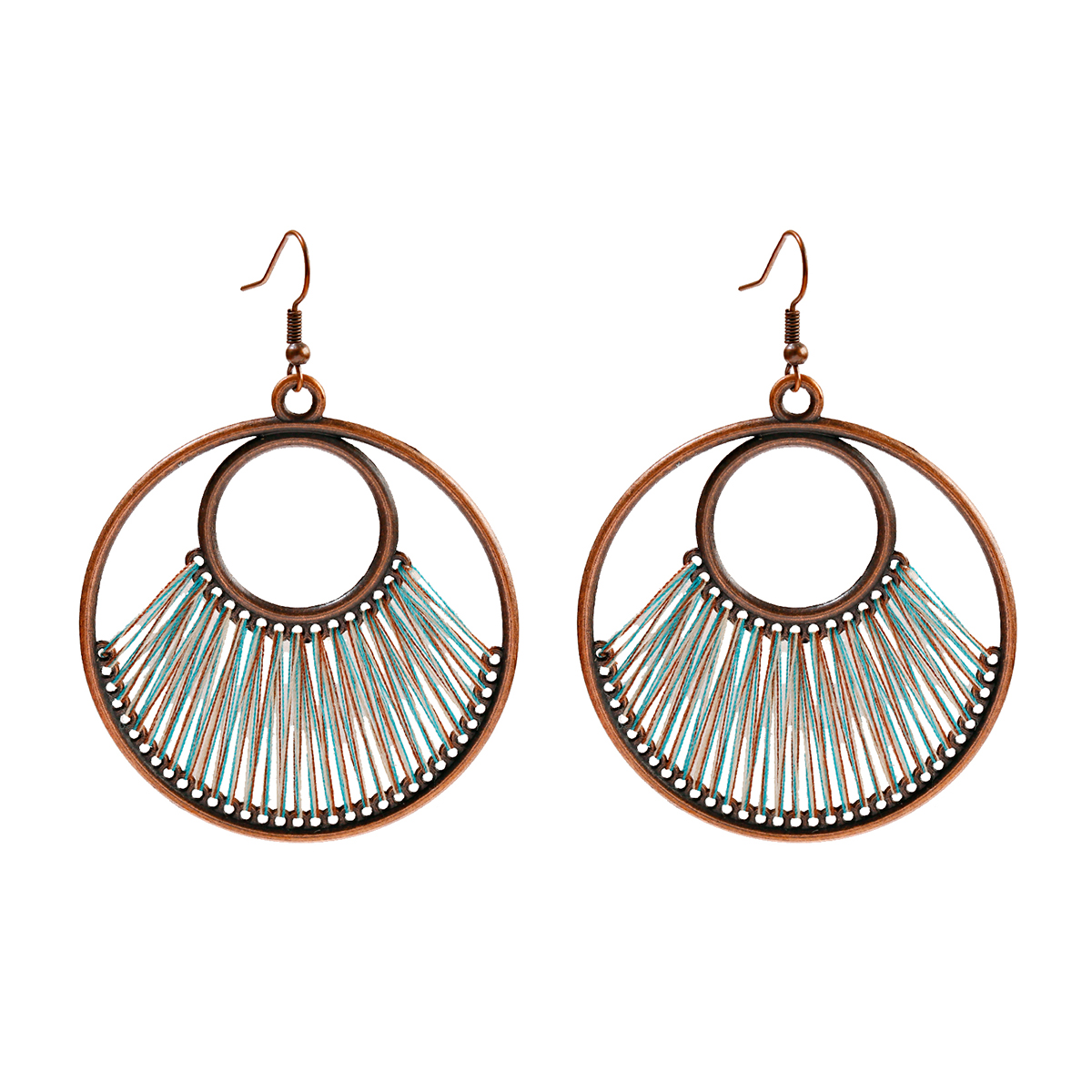 Bohemia Big Round Geometric Drop Earrings Women Colorful Water Drop Earring Gift - Picture 16 of 29