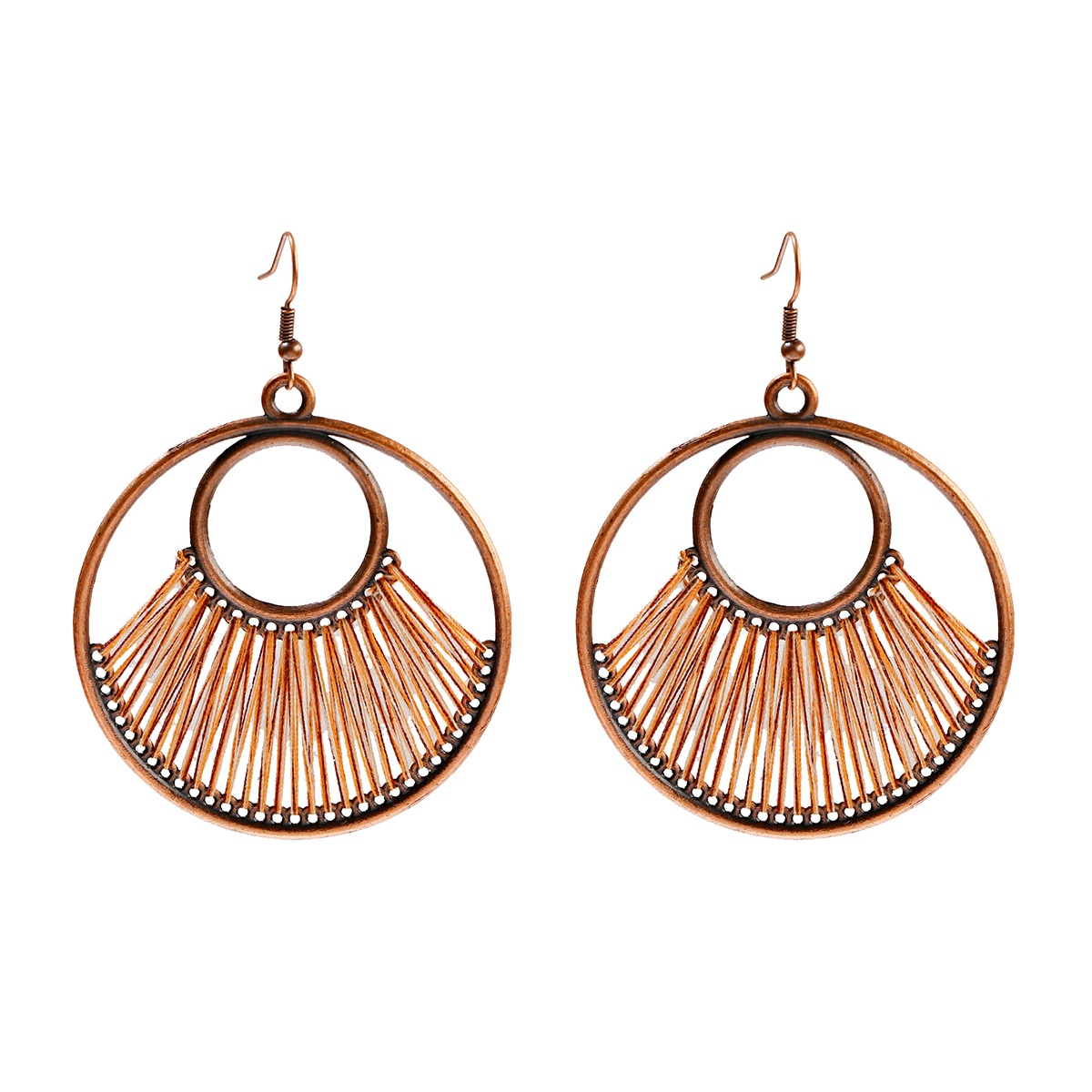 Bohemia Big Round Geometric Drop Earrings Women Colorful Water Drop Earring Gift - Picture 18 of 29