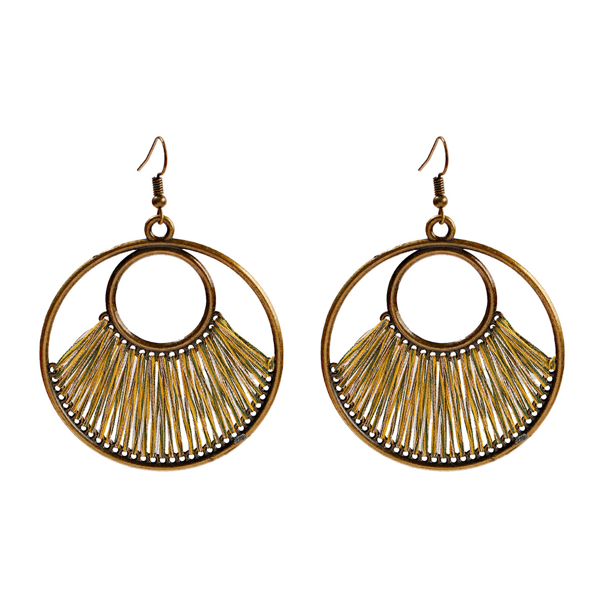 Bohemia Big Round Geometric Drop Earrings Women Colorful Water Drop Earring Gift - Picture 19 of 29