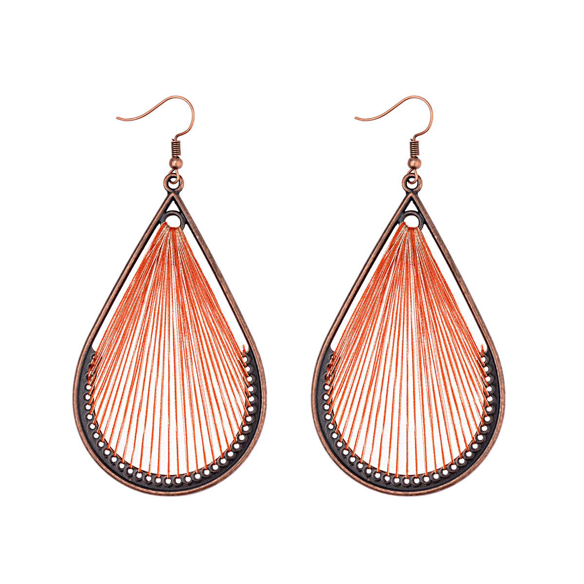 Bohemia Big Round Geometric Drop Earrings Women Colorful Water Drop Earring Gift - Picture 25 of 29