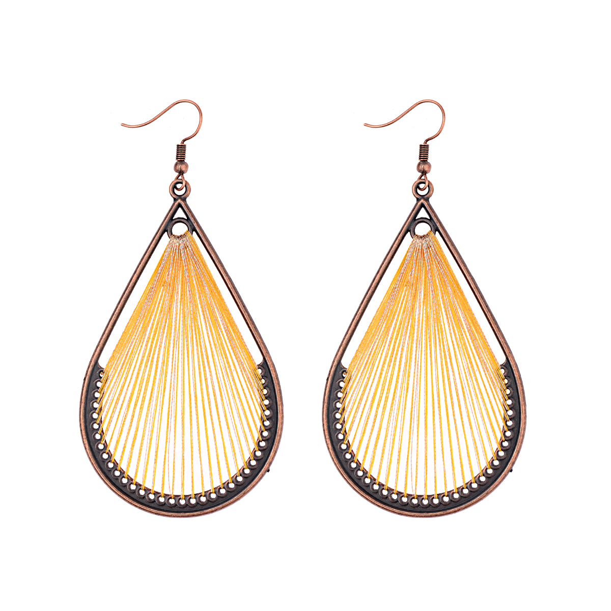 Bohemia Big Round Geometric Drop Earrings Women Colorful Water Drop Earring Gift - Picture 26 of 29