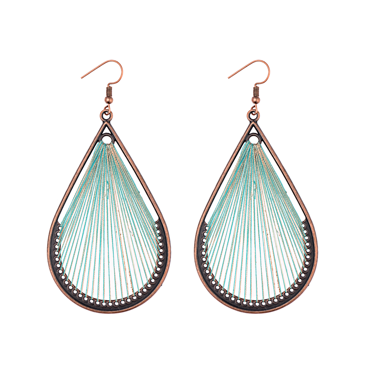Bohemia Big Round Geometric Drop Earrings Women Colorful Water Drop Earring Gift - Picture 27 of 29