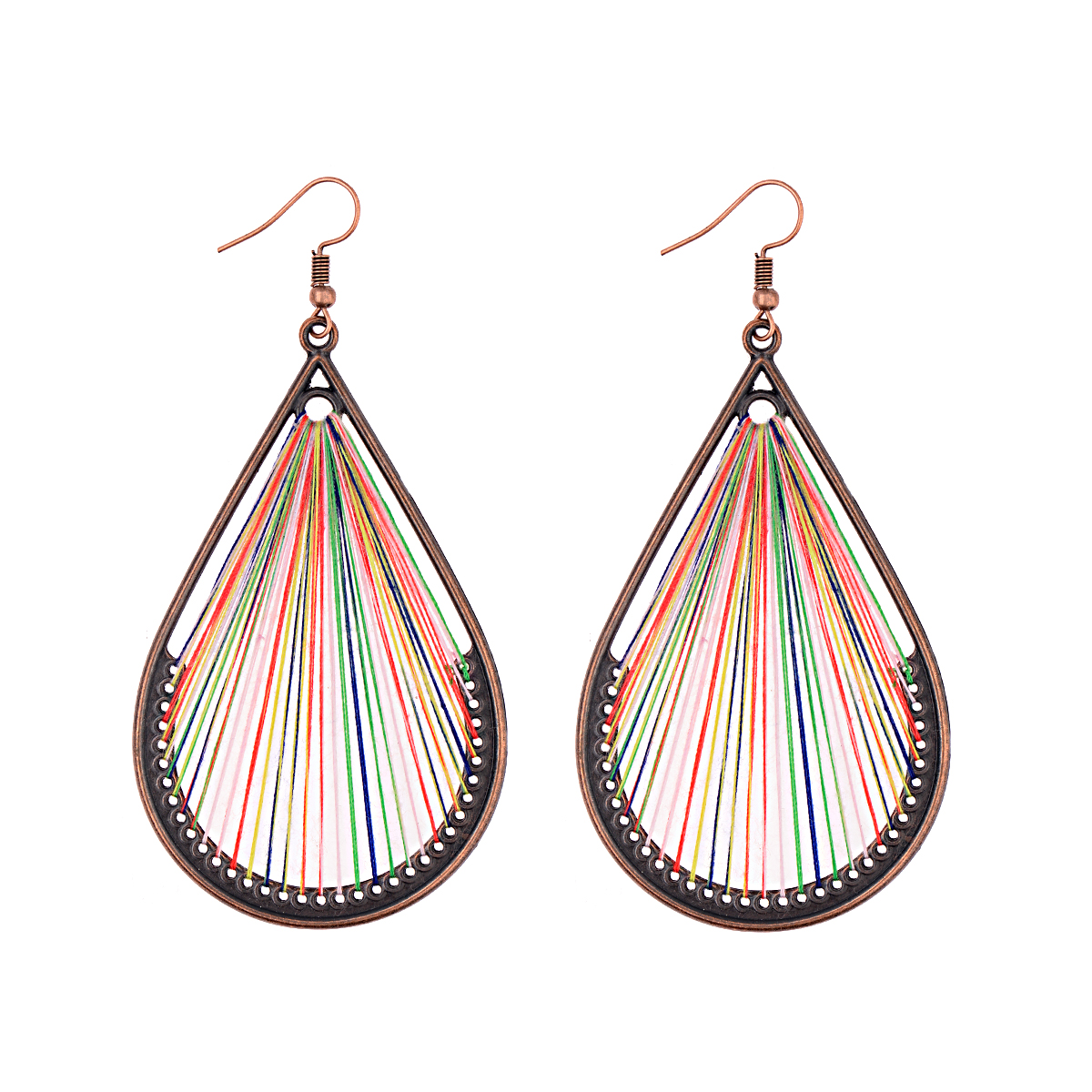 Bohemia Big Round Geometric Drop Earrings Women Colorful Water Drop Earring Gift - Picture 28 of 29
