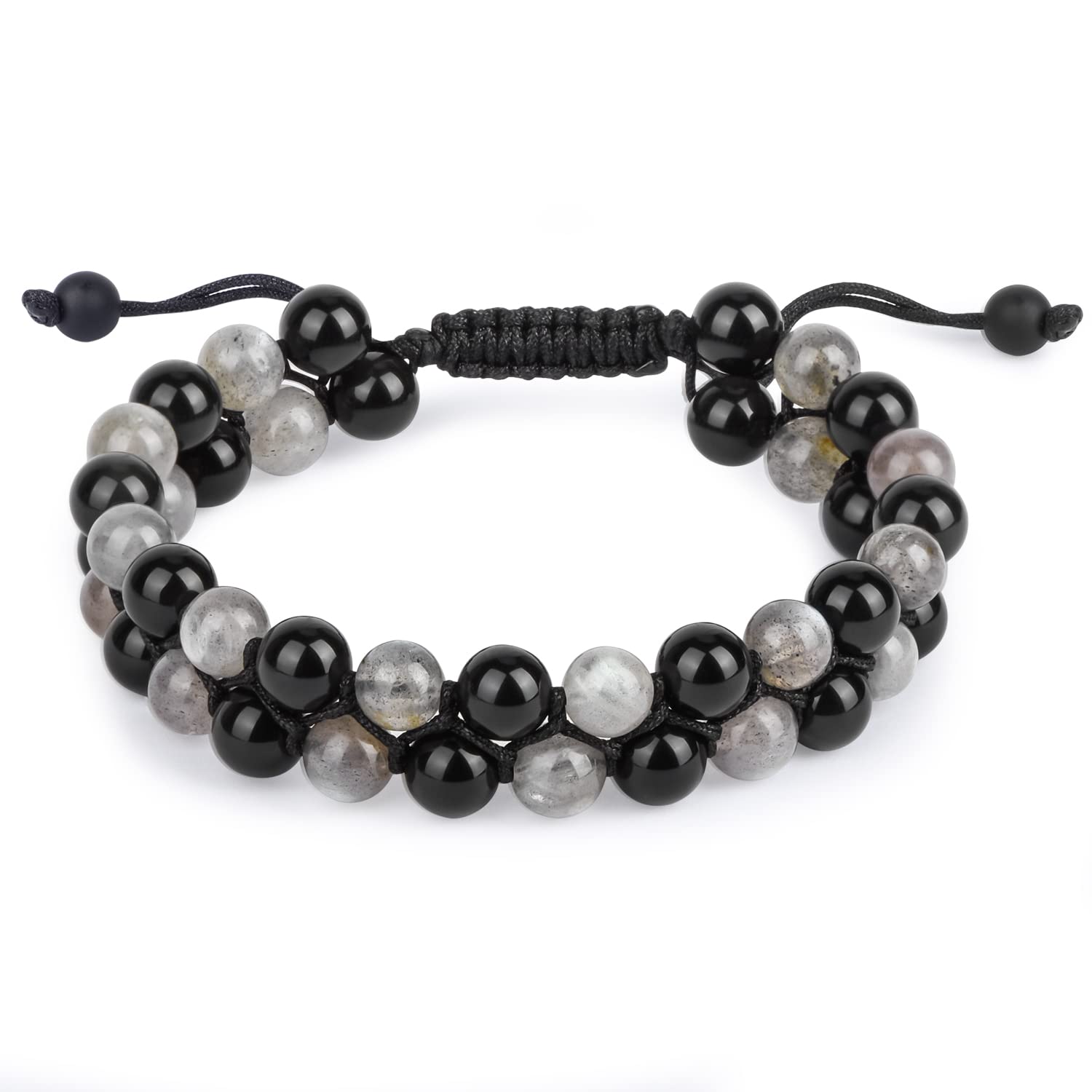 Double Layer Lava Rock Aromatherapy Anxiety Essential Oil Diffuser Bracelet Gift