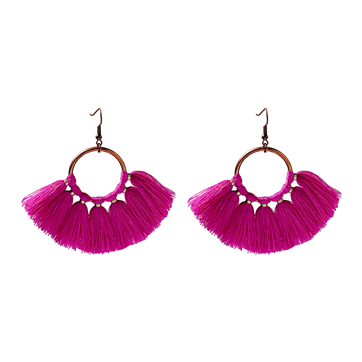 Vintage Dangle Drop Tassel Earrings Female Fashion Statement Ethnic Boho Jewelry - Picture 12 of 21