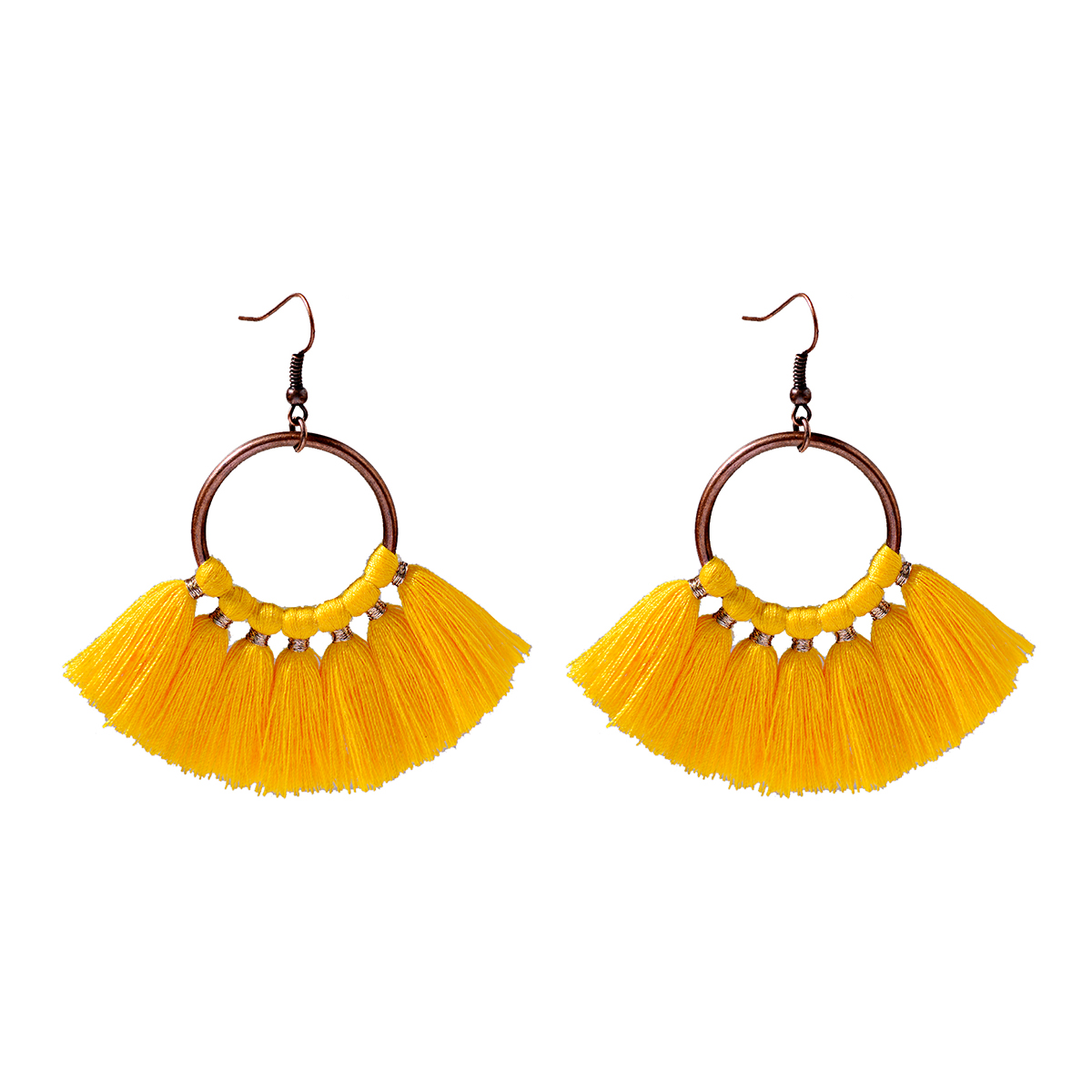 Vintage Dangle Drop Tassel Earrings Female Fashion Statement Ethnic Boho Jewelry - Picture 15 of 21