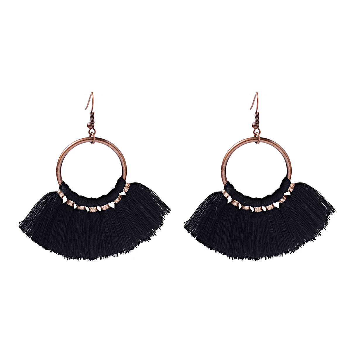 Vintage Dangle Drop Tassel Earrings Female Fashion Statement Ethnic Boho Jewelry - Picture 18 of 21