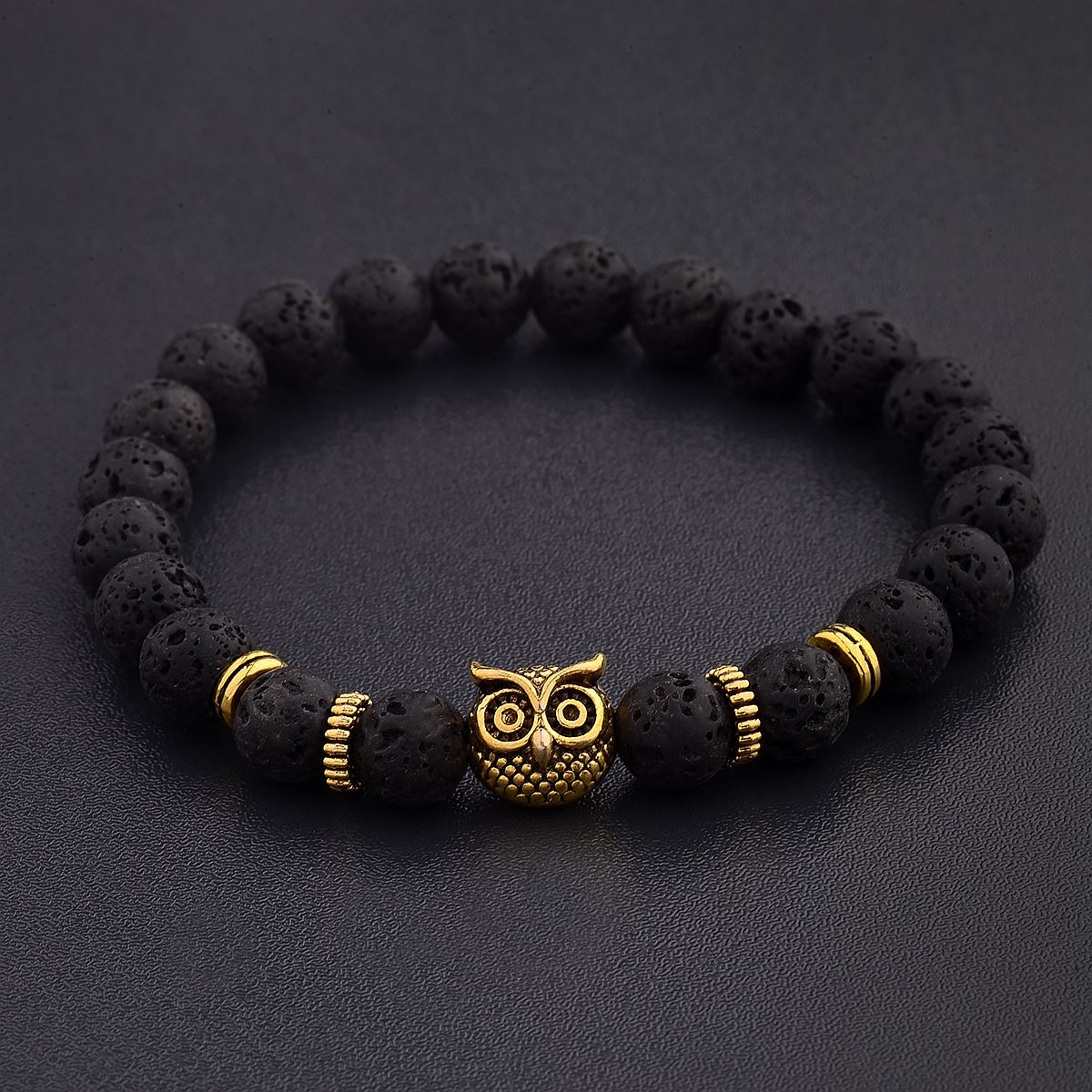 Women Men Owl Bracelets Healing Crystals Spiritual Energy Beaded Bracelets Gift