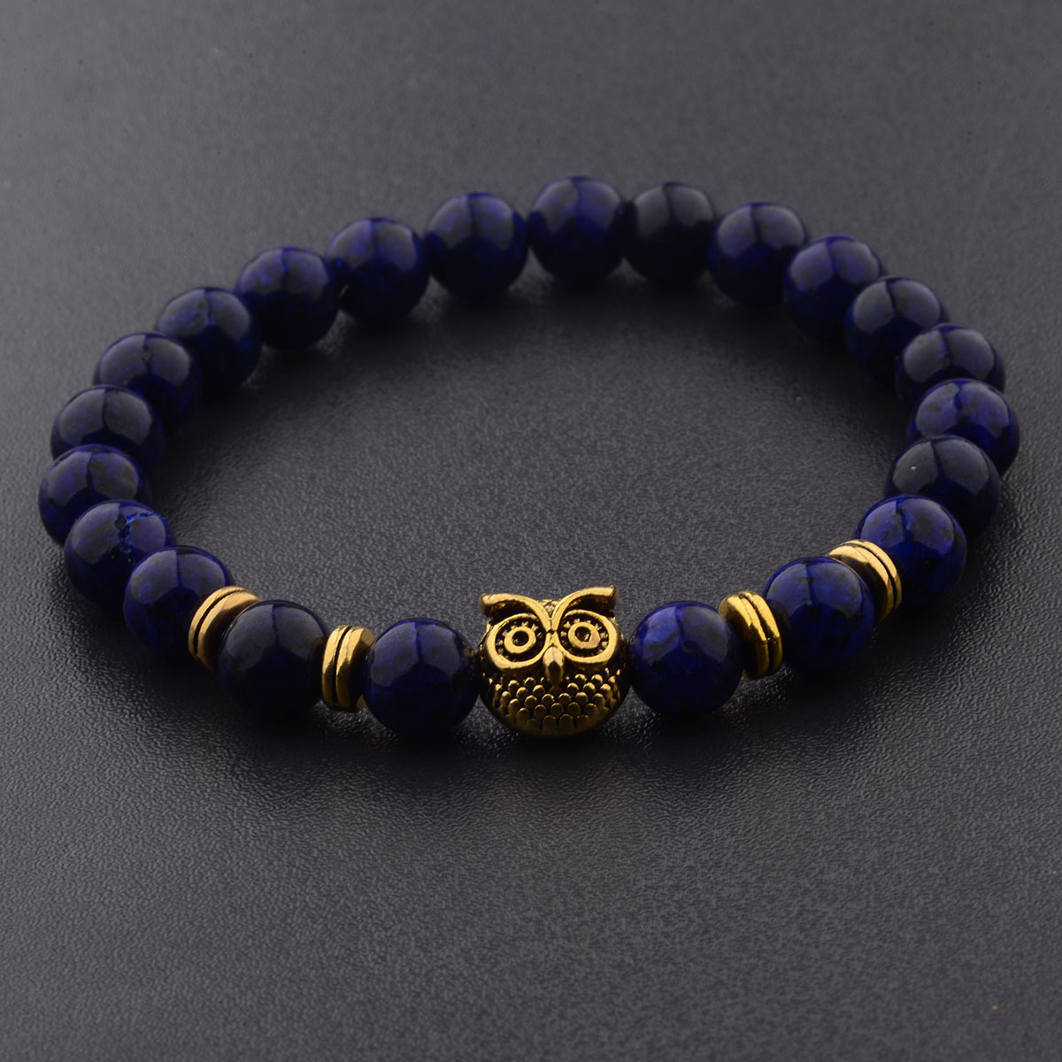 Women Men Owl Bracelets Healing Crystals Spiritual Energy Beaded Bracelets Gift