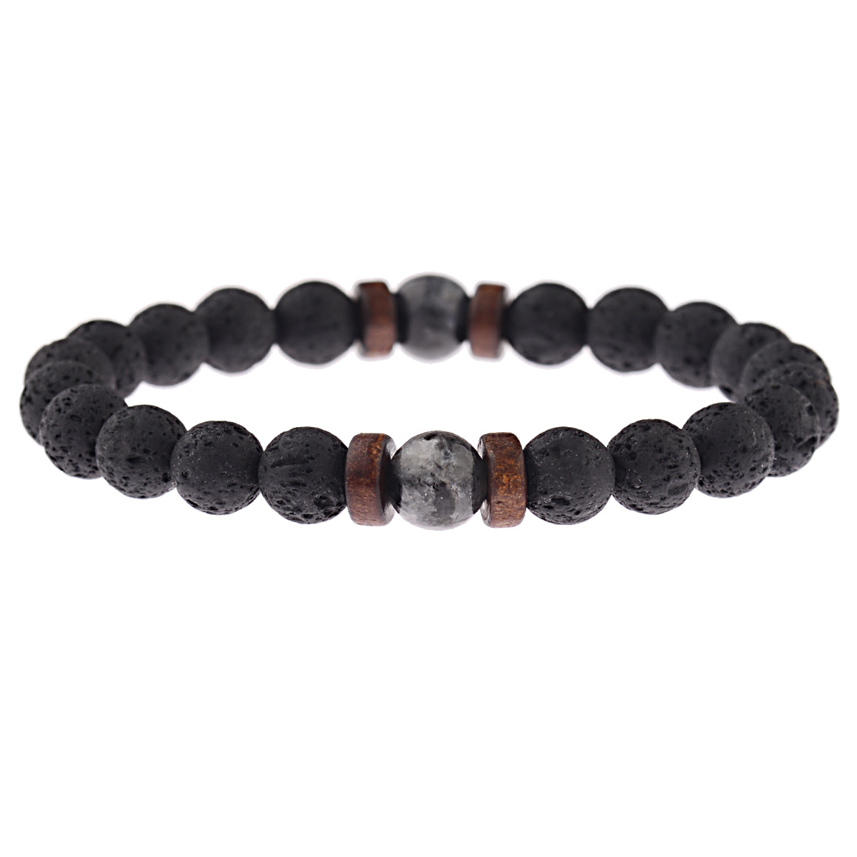 Lava Stone Beaded Bracelet Oil Diffuser Healing Charm Bracelets for Men Women