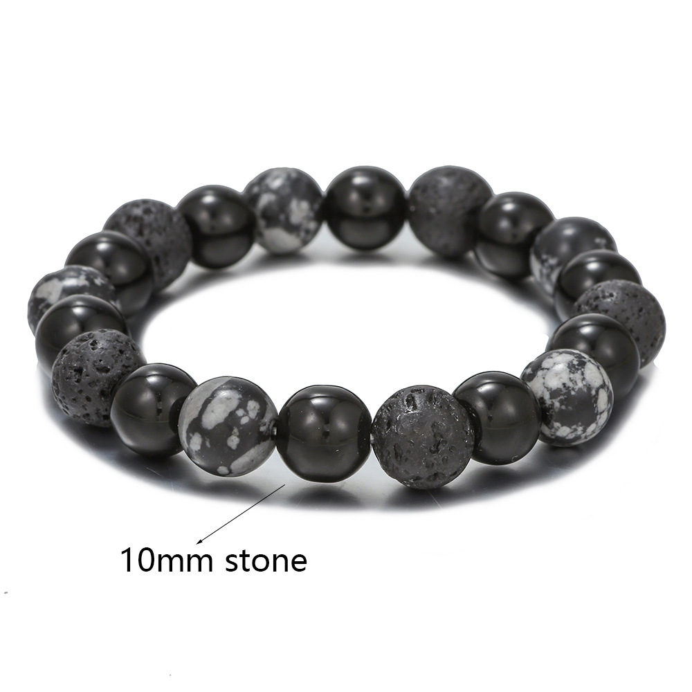 8mm 10mm Handmade Elastic Bracelets Gift for Men Women Stone Beaded Bracelet - Picture 10 of 11