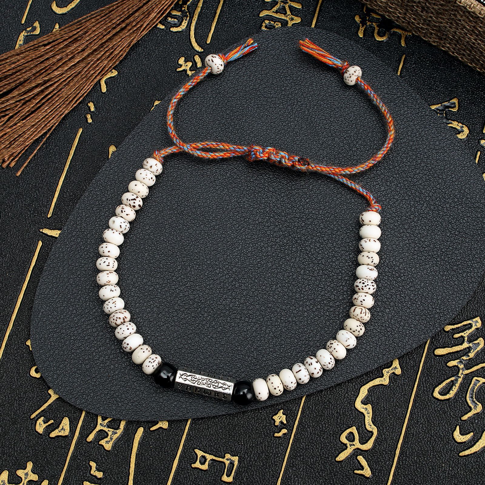 Tibetan Buddhist Braided Lucky Knot Bracelet Natural Beads Handmade Men Women - Picture 10 of 14