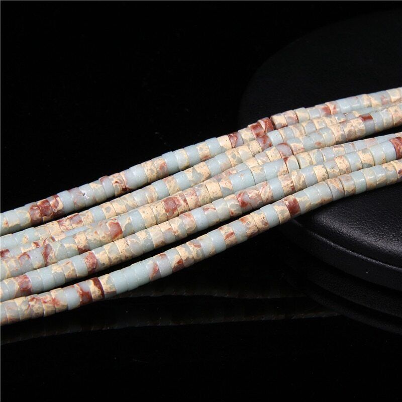 2x4mm 15'' Natural Gemstone Heishi Spacer Beads Loose for Jewelry Making DIY - Picture 17 of 48